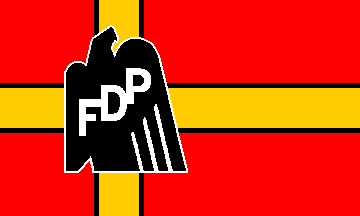 [Free Democratic Party, flag Variant with scandinavian cross (Germany)]